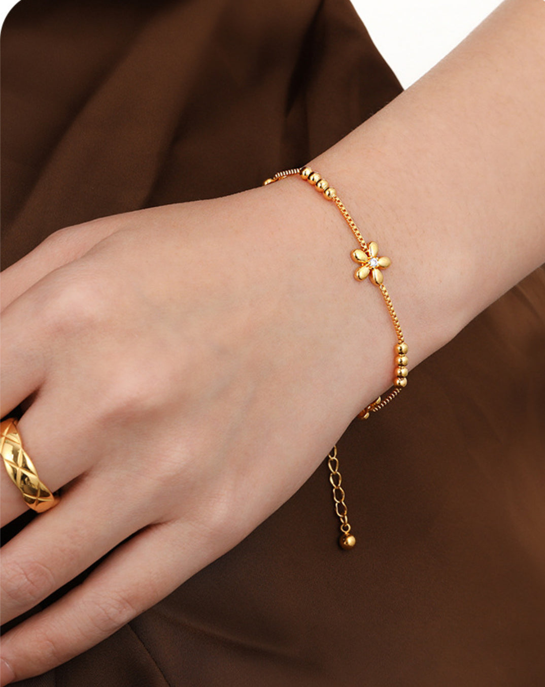 Gold Floral Bracelet