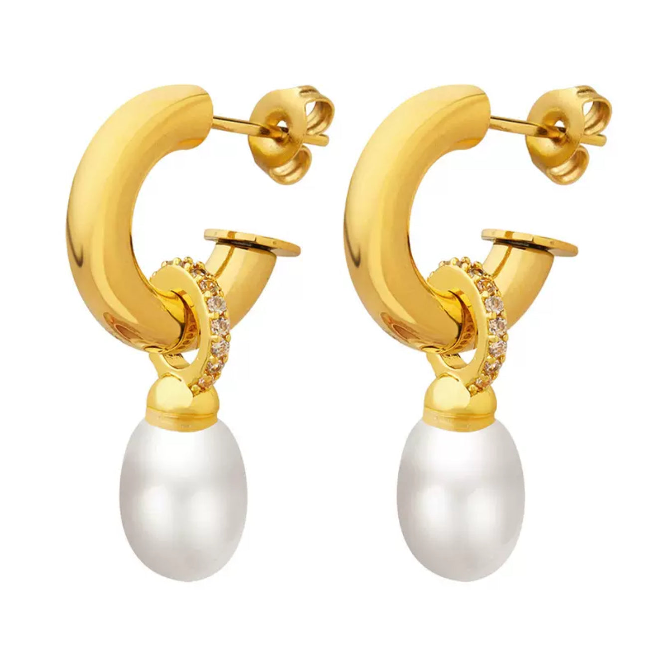 Dangling Pearl Earrings