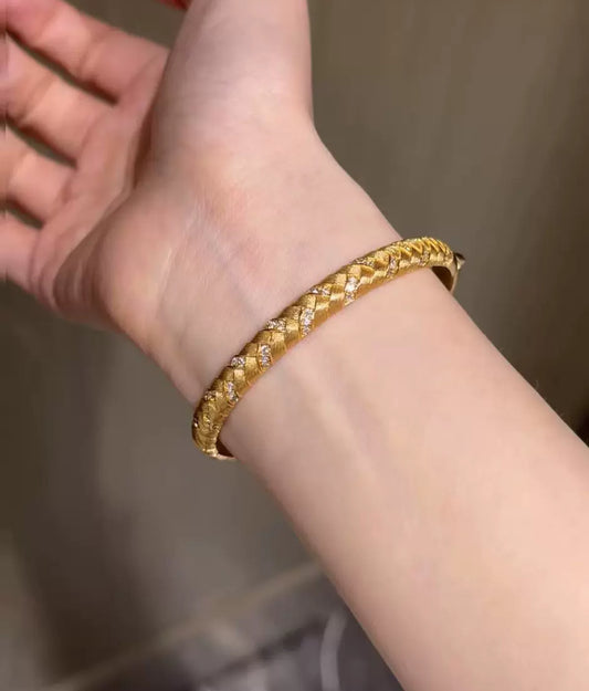 Matt Gold Bling Bangle