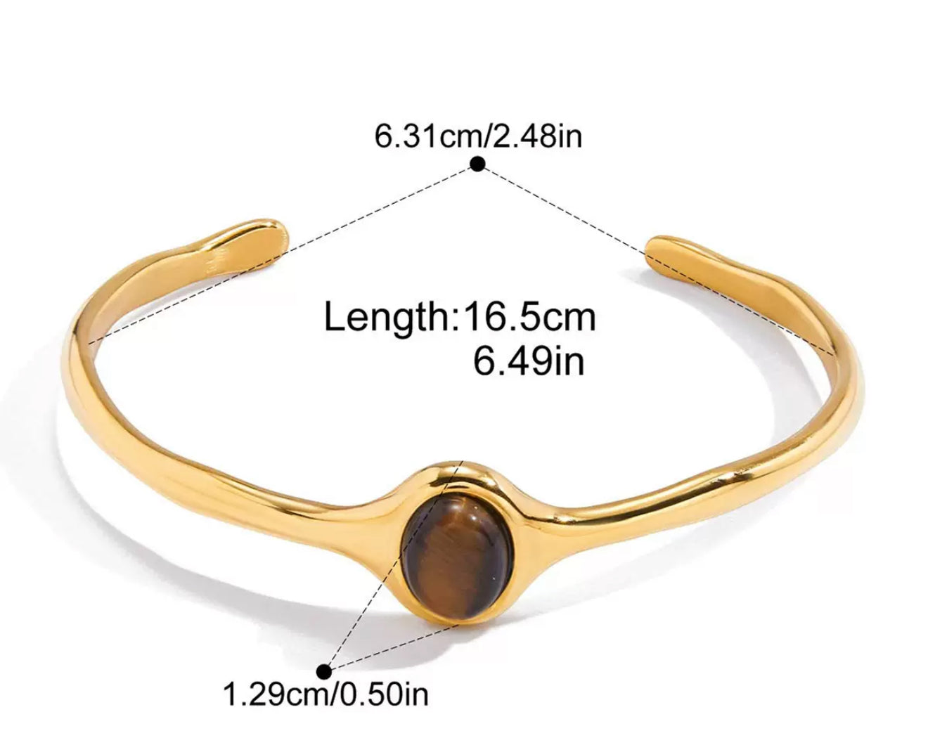 Retro Brown Stone Bangle