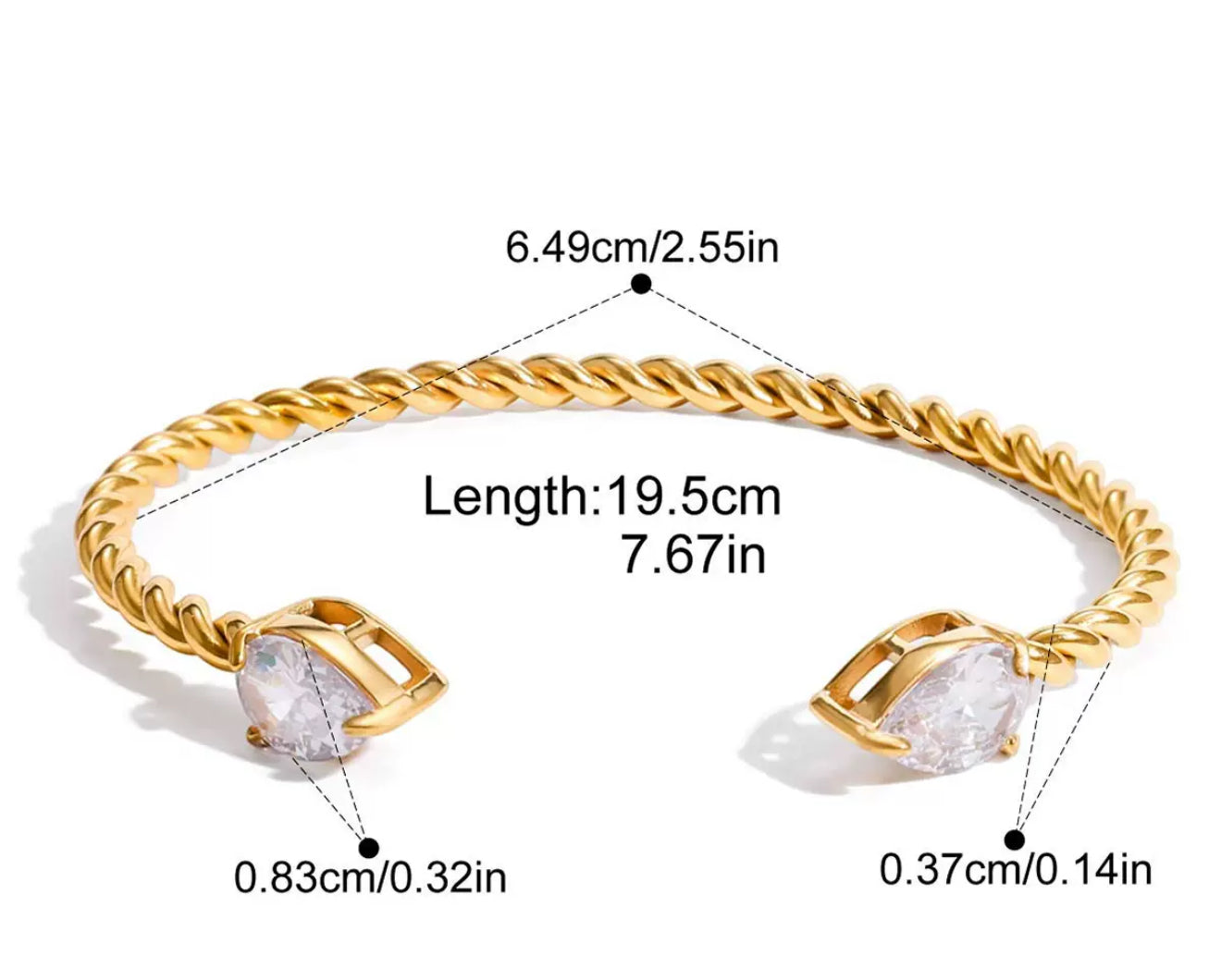Braided Zircon Bangle