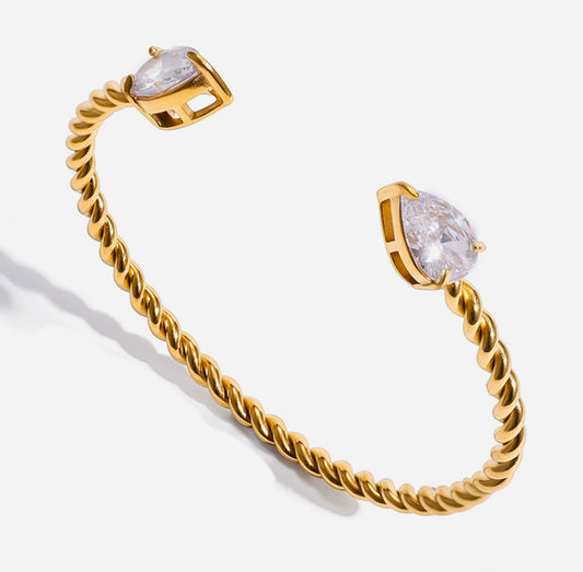 Braided Zircon Bangle